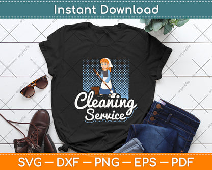 Cleaning Service - Houseworker Housekeeper Housewife Svg Png Dxf Digital Cutting File