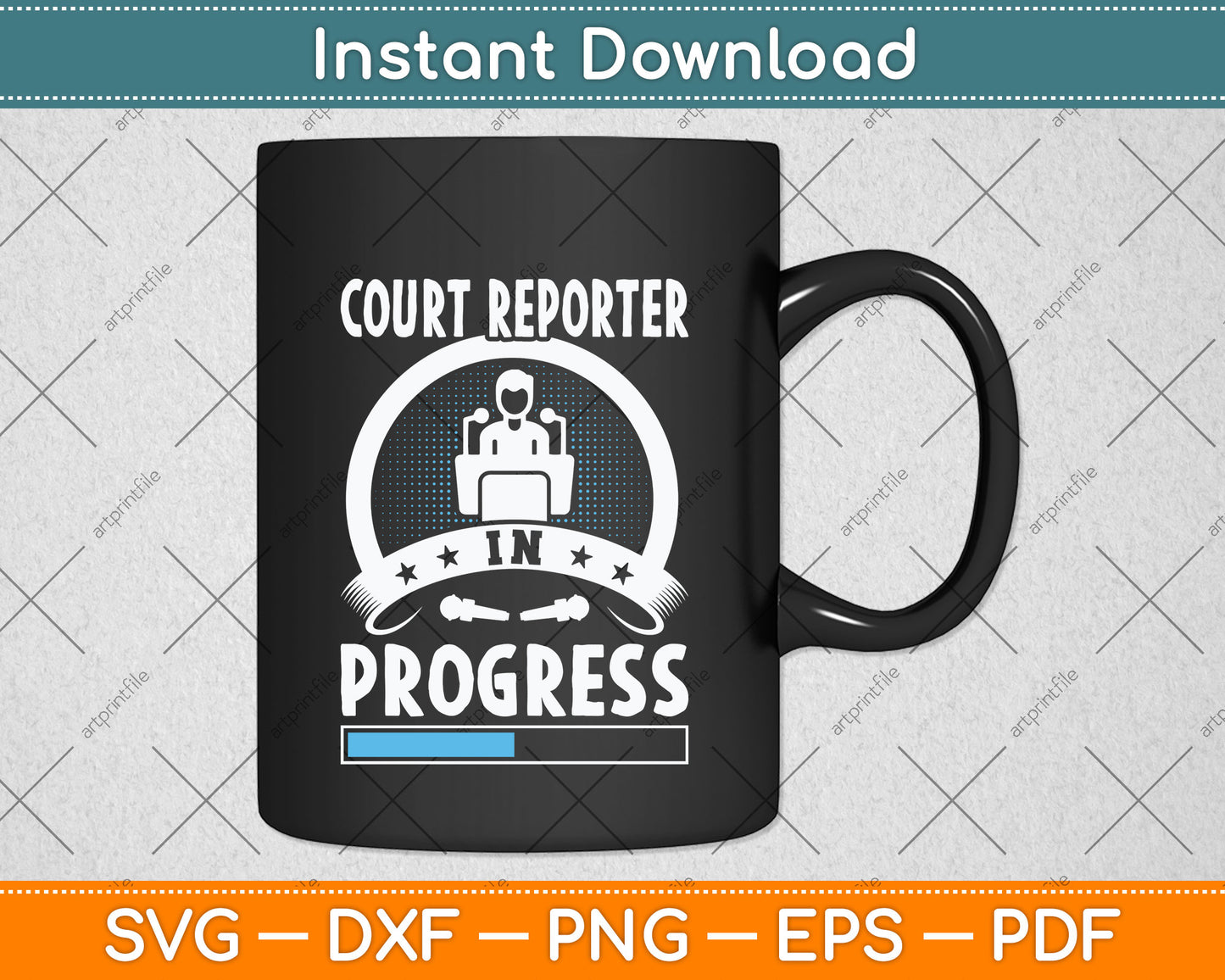 Court Reporter In Progress Svg Png Dxf Digital Cutting File