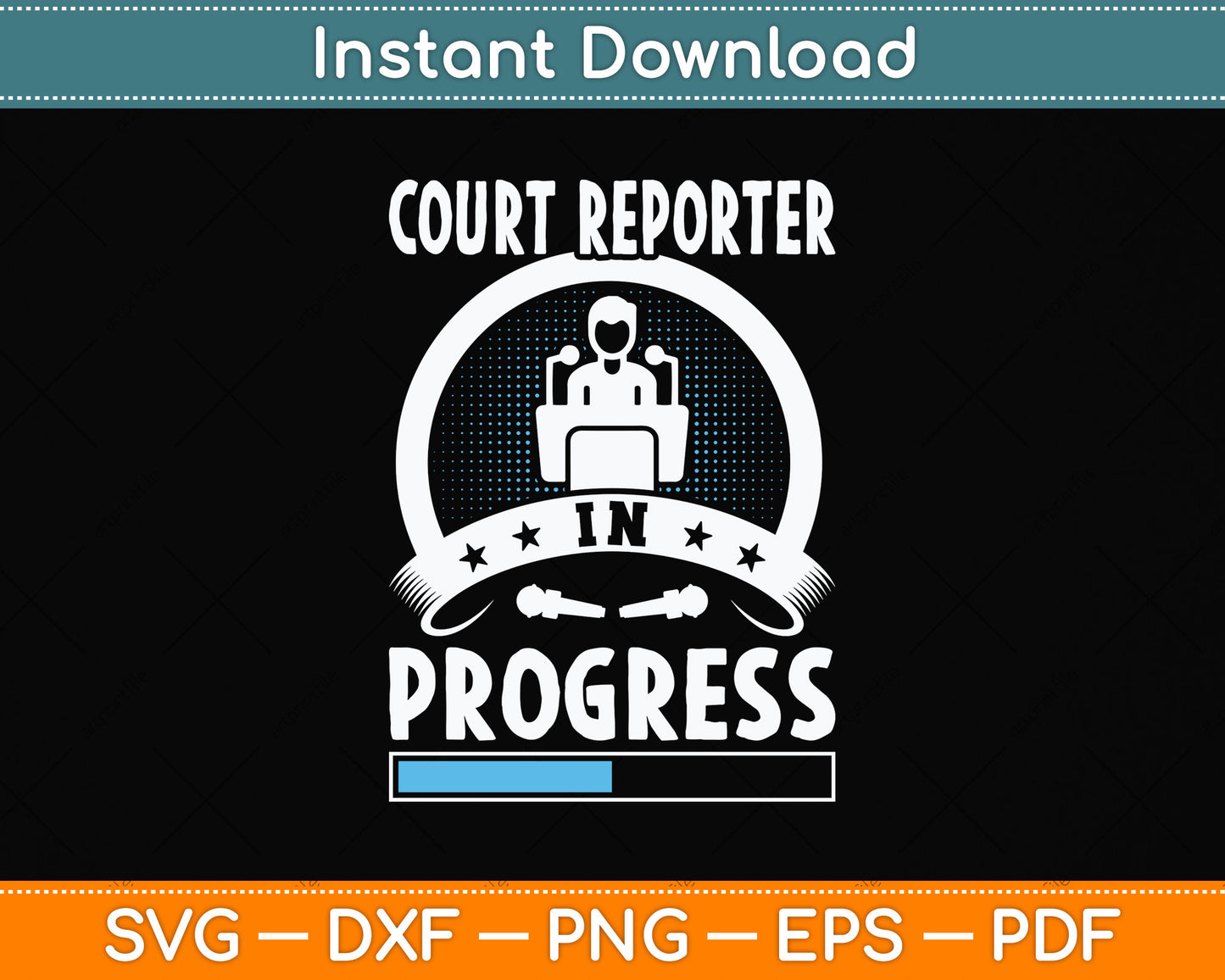 Court Reporter In Progress Svg Png Dxf Digital Cutting File