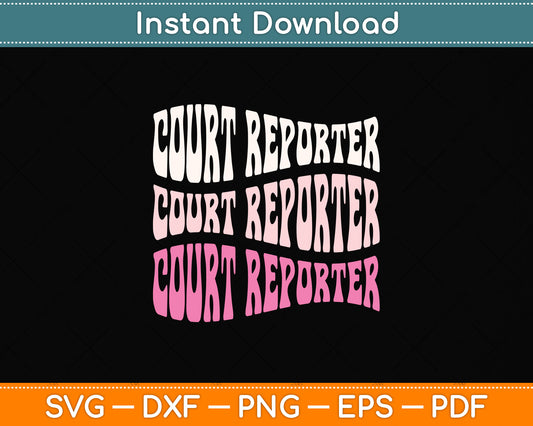 Court Reporter Law Svg Png Dxf Digital Cutting File