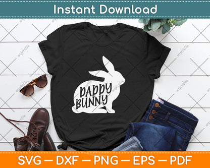 Daddy Bunny Easter Dad Father Papa Svg Png Dxf Digital Cutting File