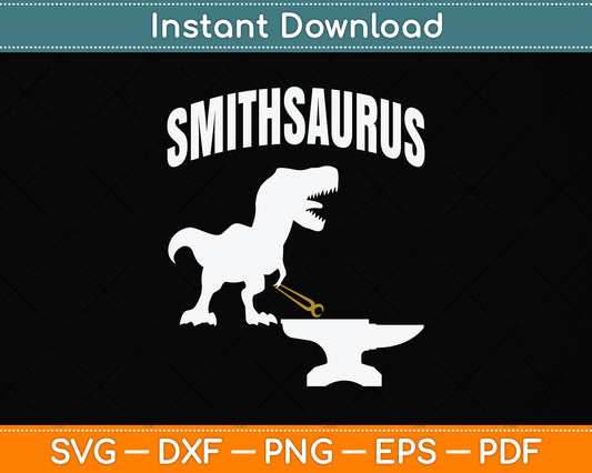 Dinosaurs Blacksmith Blacksmithing Funny Svg Png Dxf Digital Cutting File