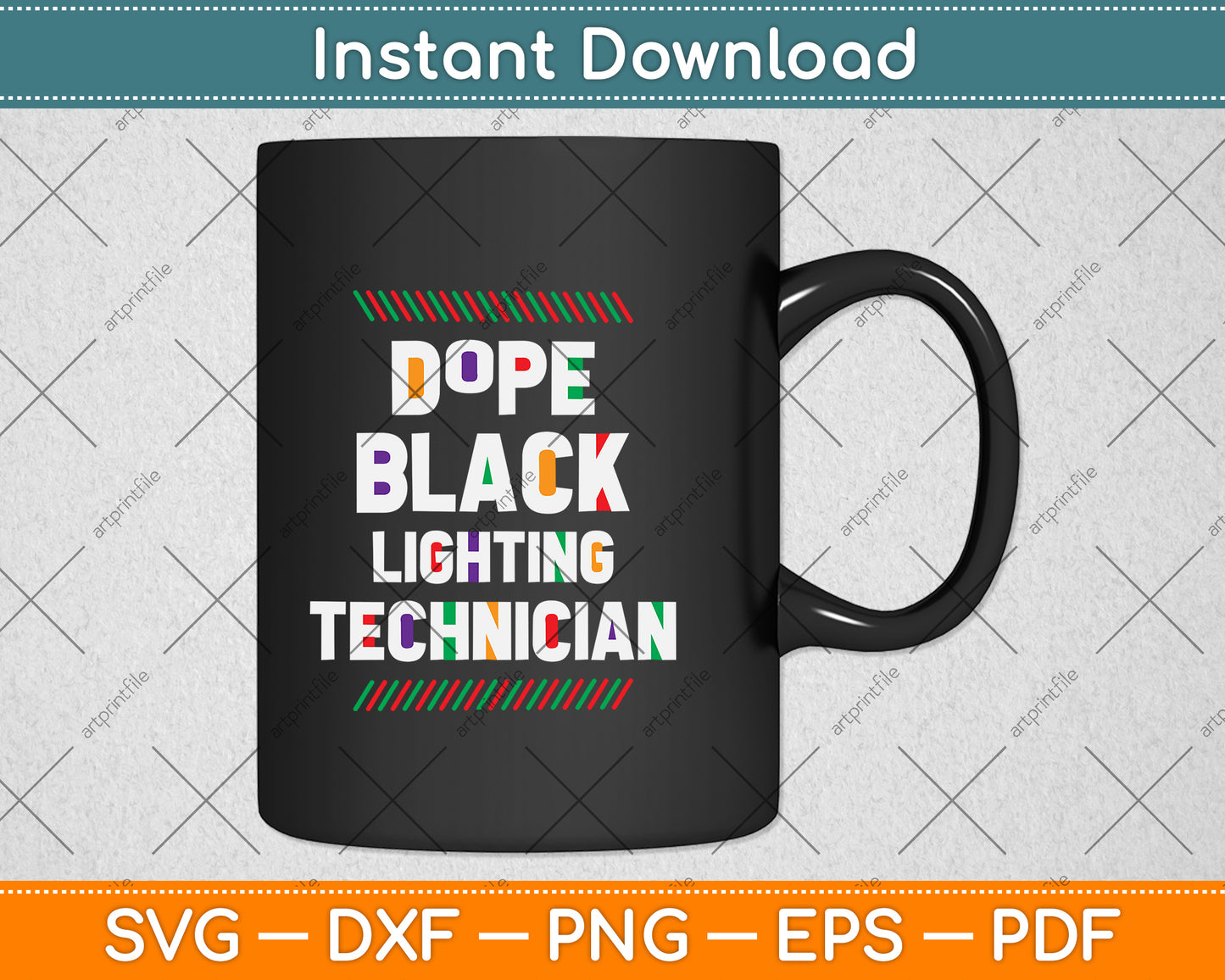 Dope Black Lighting Technician Svg Png Dxf Digital Cutting File