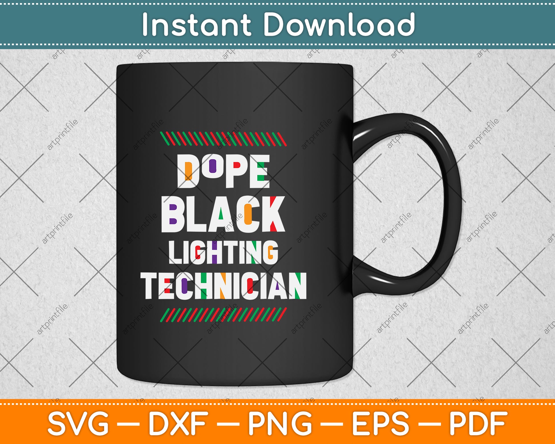 Dope Black Lighting Technician Svg Png Dxf Digital Cutting File