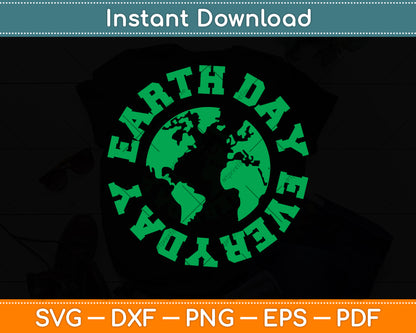 Earth Day Everyday Retro Svg Png Dxf Digital Cutting File