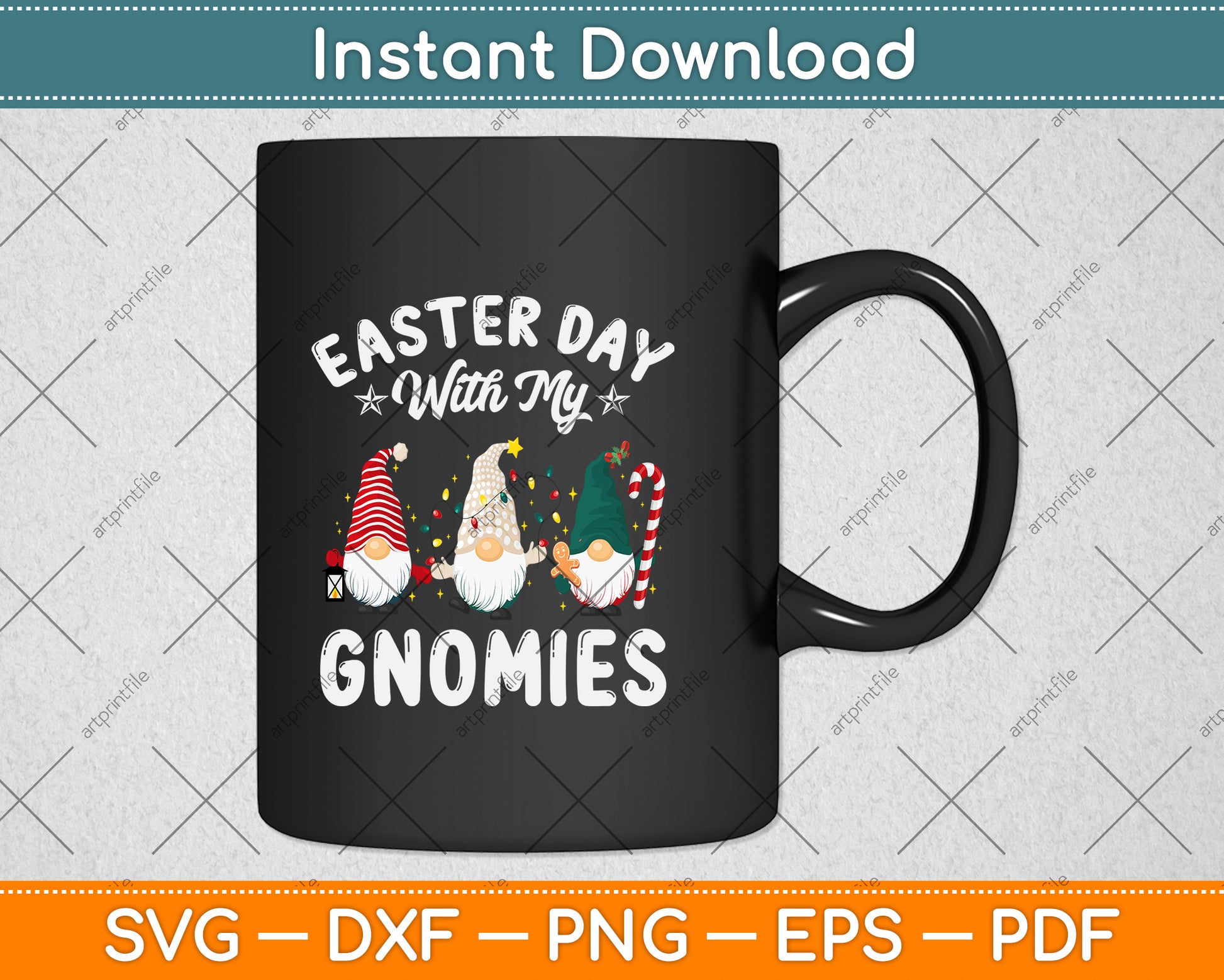 Easter Day With My Gnomies Nurse Life Svg Png Dxf Digital Cutting File