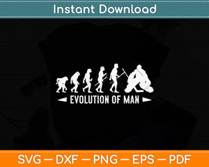 Evolution of Man Funny Hockey Svg Png Dxf Digital Cutting File