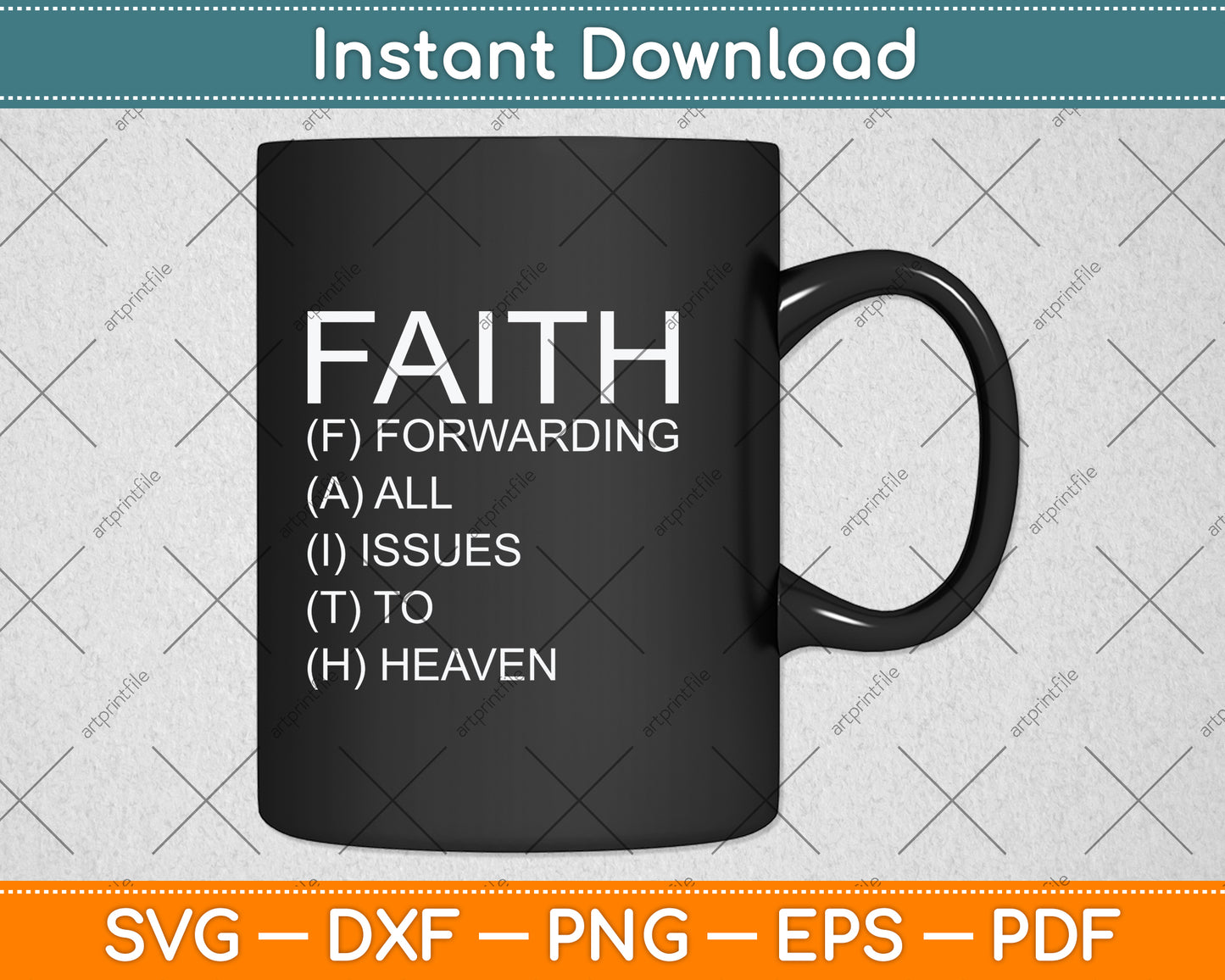 Faith Round Neck Funny Svg Png Dxf Digital Cutting File