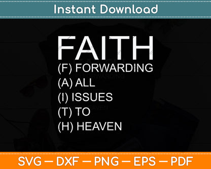 Faith Round Neck Funny Svg Png Dxf Digital Cutting File