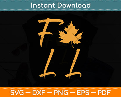 Fall Deciduous Leaf Gift Autumn Season Colorful Svg Png Dxf Digital Cutting File