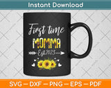 First Time Momma New Mom Est 2023 Mother's Day Svg Png Dxf Digital Cutting File