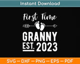 First time Granny 2023 Mothers Day Svg Png Dxf Digital Cutting File