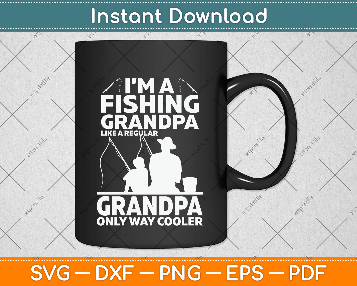 Fishing Grandpa Like Regular Grandpa Svg Png Dxf Digital Cutting File