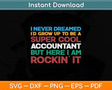 Funny Accountant Gift Accounting Major Bookkeeper CPA Retro Svg Png Dxf File