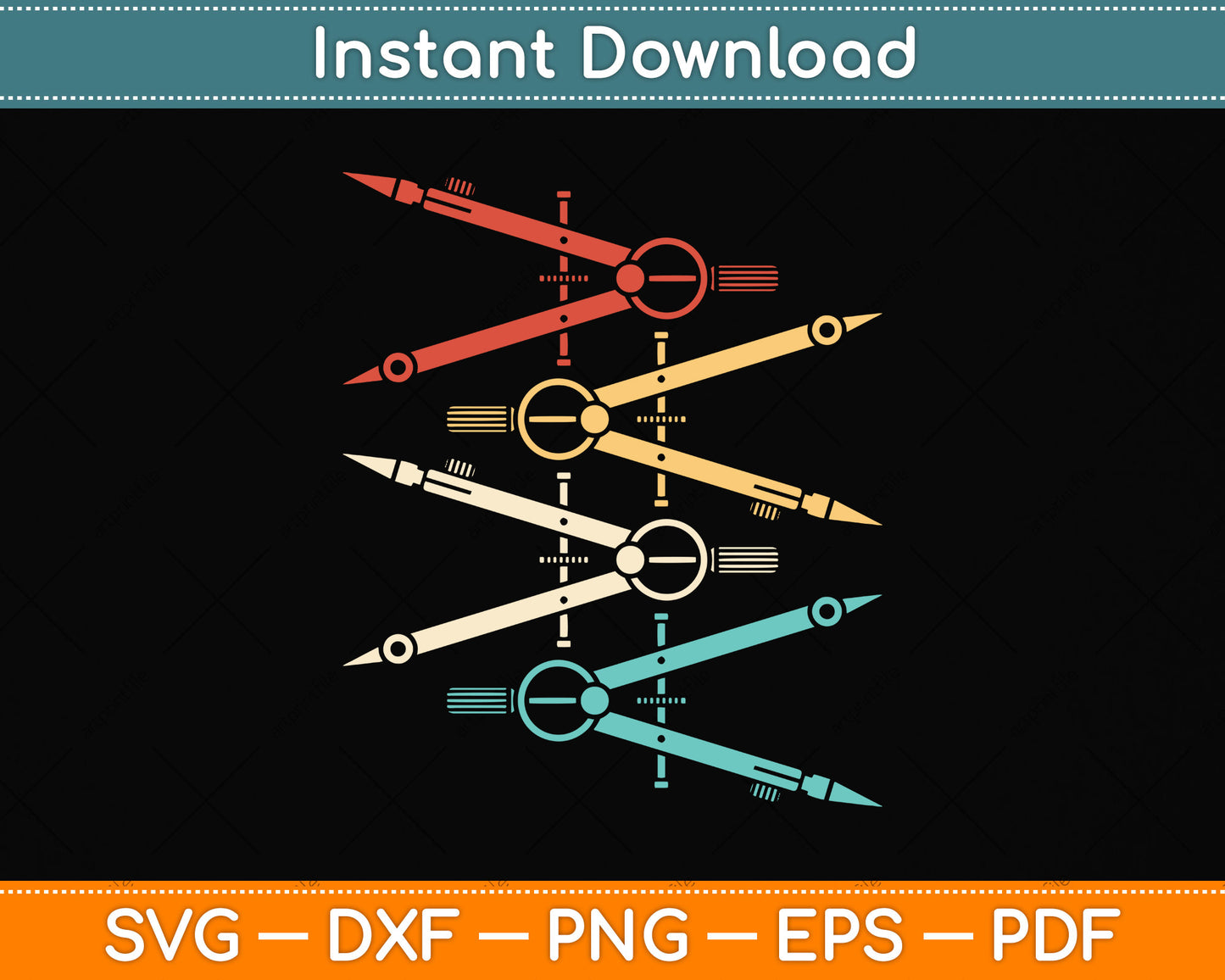 Funny Architect Design Compass Architecture Lovers Svg Png Dxf Digital Cutting File