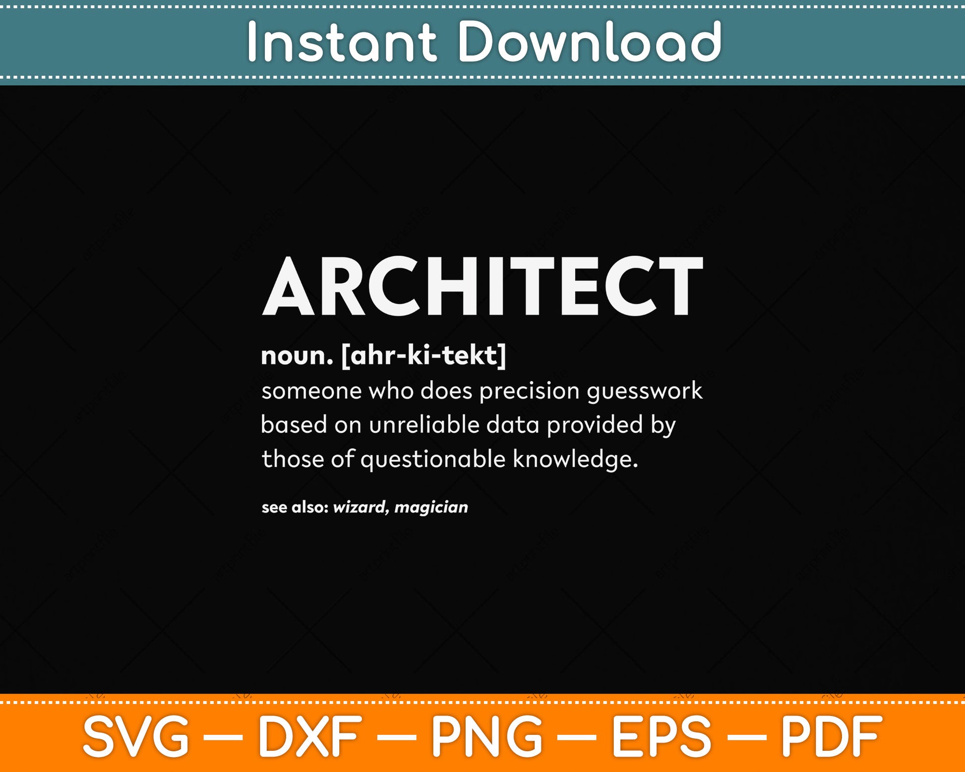 Funny Architect Meaning Noun Definition Svg Png Dxf Digital Cutting File