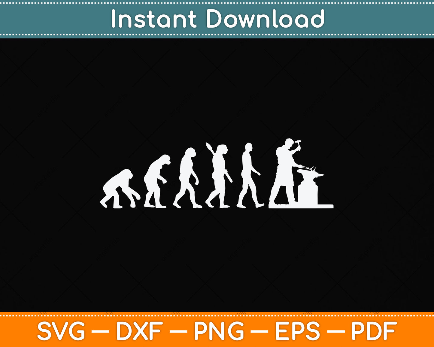 Funny Blacksmith Evolution Svg Png Dxf Digital Cutting File