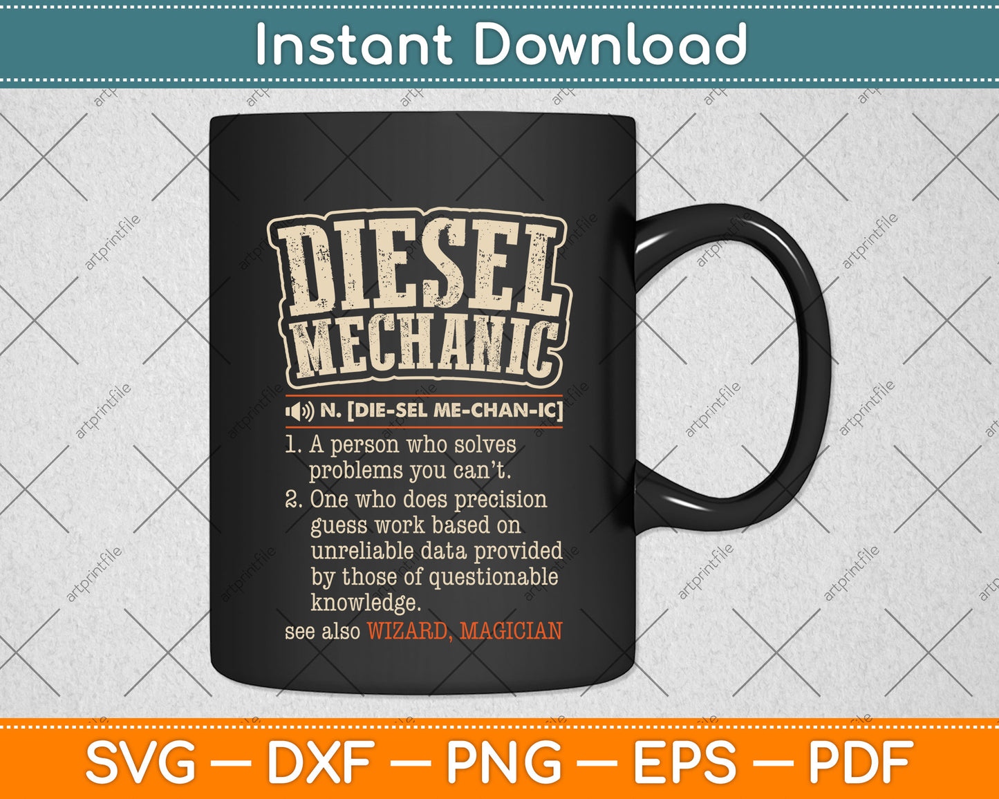 Funny Diesel Mechanic Meaning Svg Png Dxf Digital Cutting File