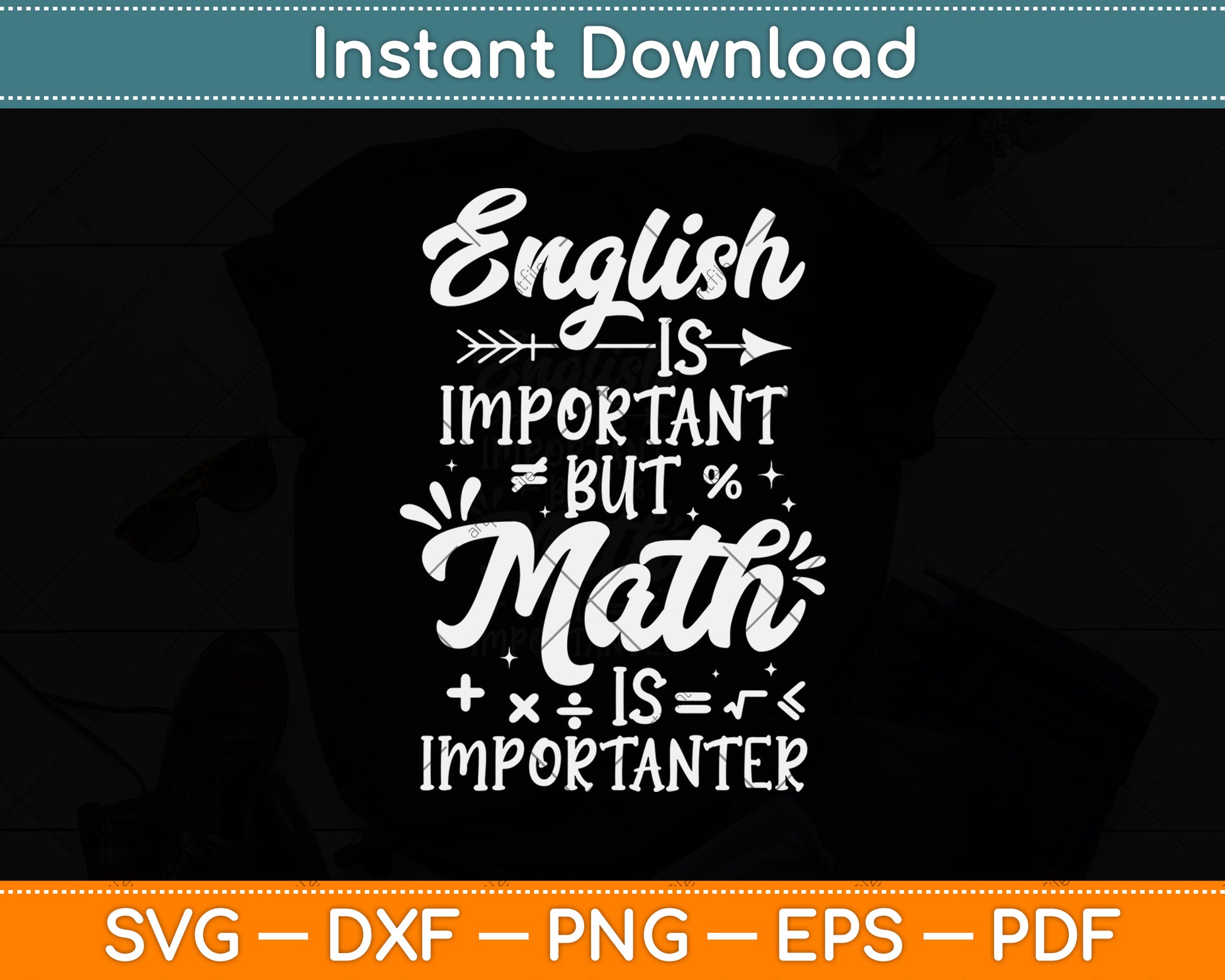 Funny Math Gifts Math Is Importanter Math Teacher Svg Png Dxf Digital Cutting File