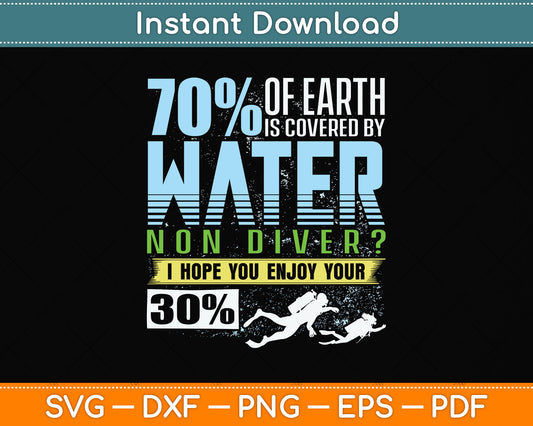 Funny Scuba Diving Svg Png Dxf Digital Cutting File
