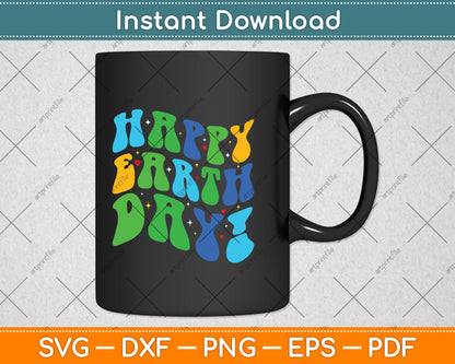 Happy Earth Day Svg Png Dxf Digital Cutting File