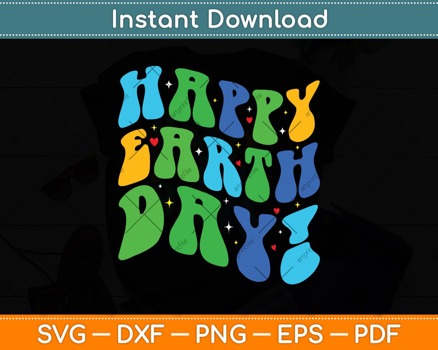 Happy Earth Day Svg Png Dxf Digital Cutting File