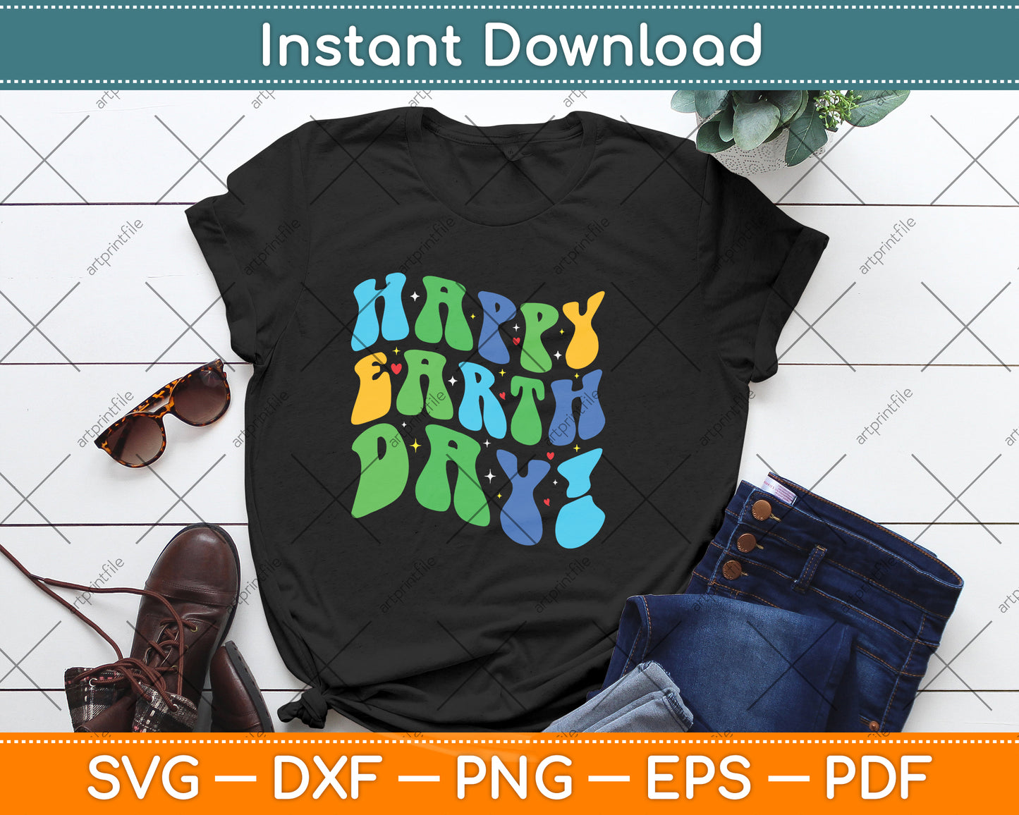 Happy Earth Day Svg Png Dxf Digital Cutting File