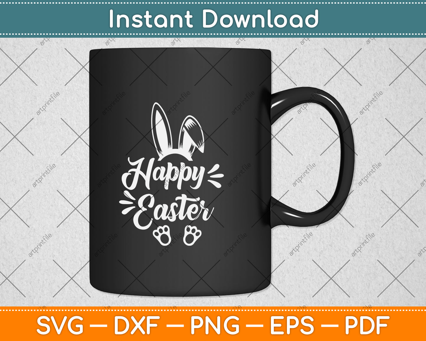 Happy Easter Bunny Rabbit Face Funny Easter Day Svg Png Dxf Digital Cutting File