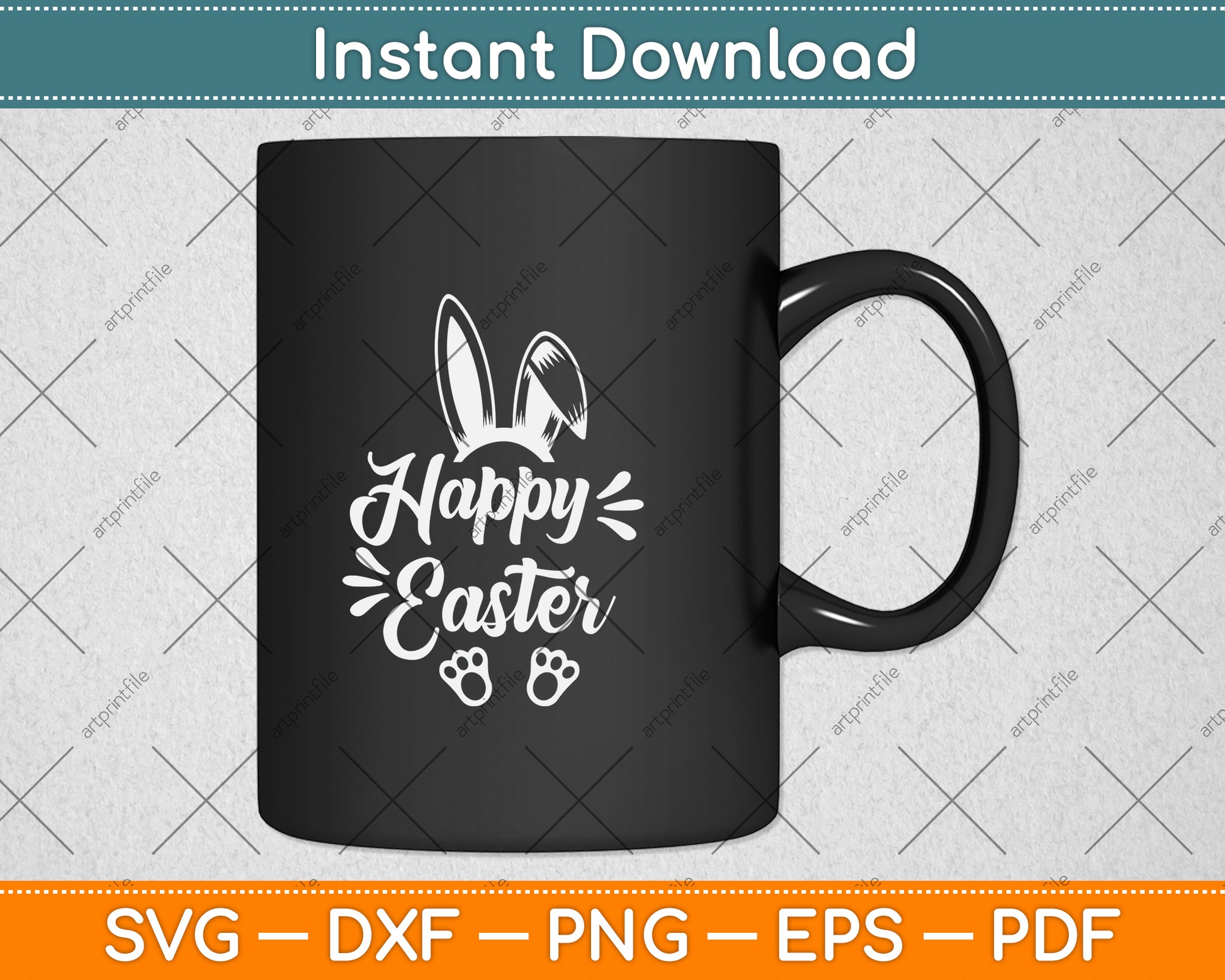 Happy Easter Bunny Rabbit Face Funny Easter Day Svg Png Dxf Digital Cutting File