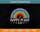 Happy Pi Day Mathematic Math Teacher Gift Rainbow Svg Png Dxf Digital Cutting File