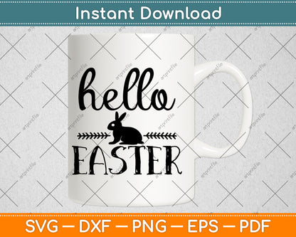 Hello Easter Svg Png Dxf Digital Cutting File