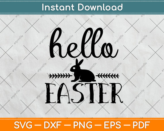 Hello Easter Svg Png Dxf Digital Cutting File