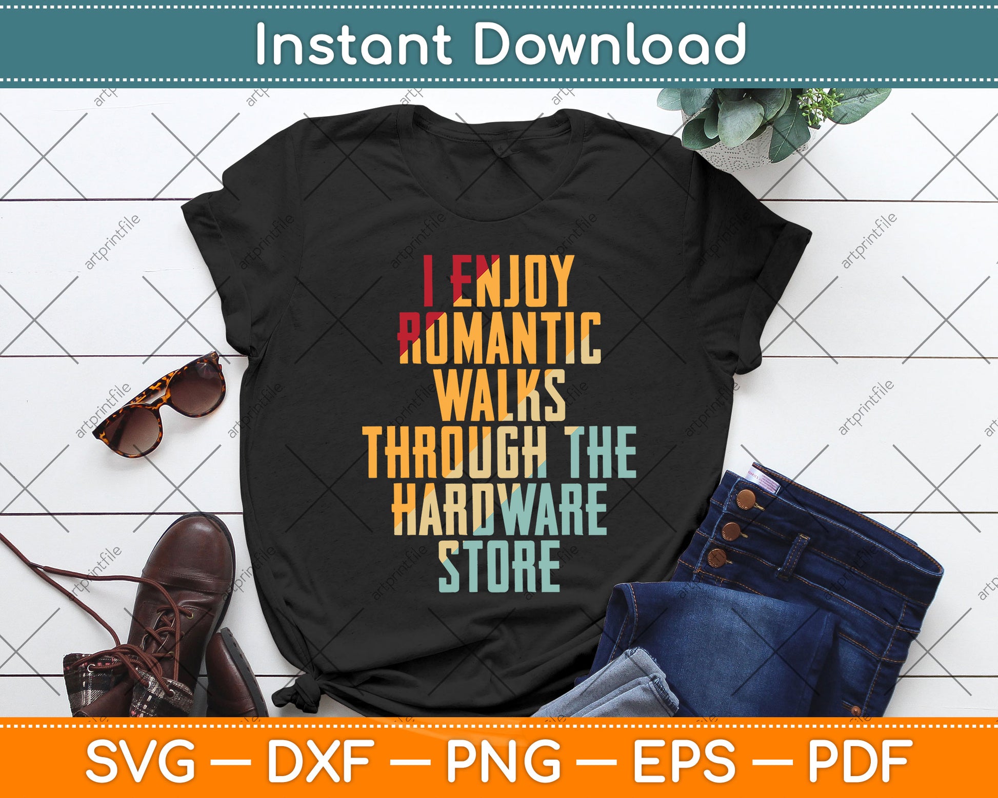 I Enjoy Romantic Walks Worker Through The Hardware Store Svg Png Dxf Cutting File