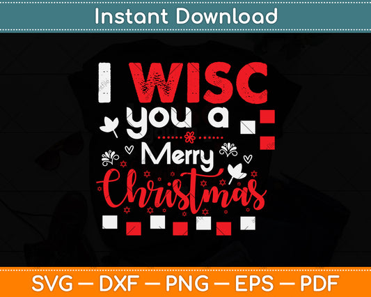I Wisc You a Merry Christmas School Psychologist Svg Png Dxf Digital Cutting File