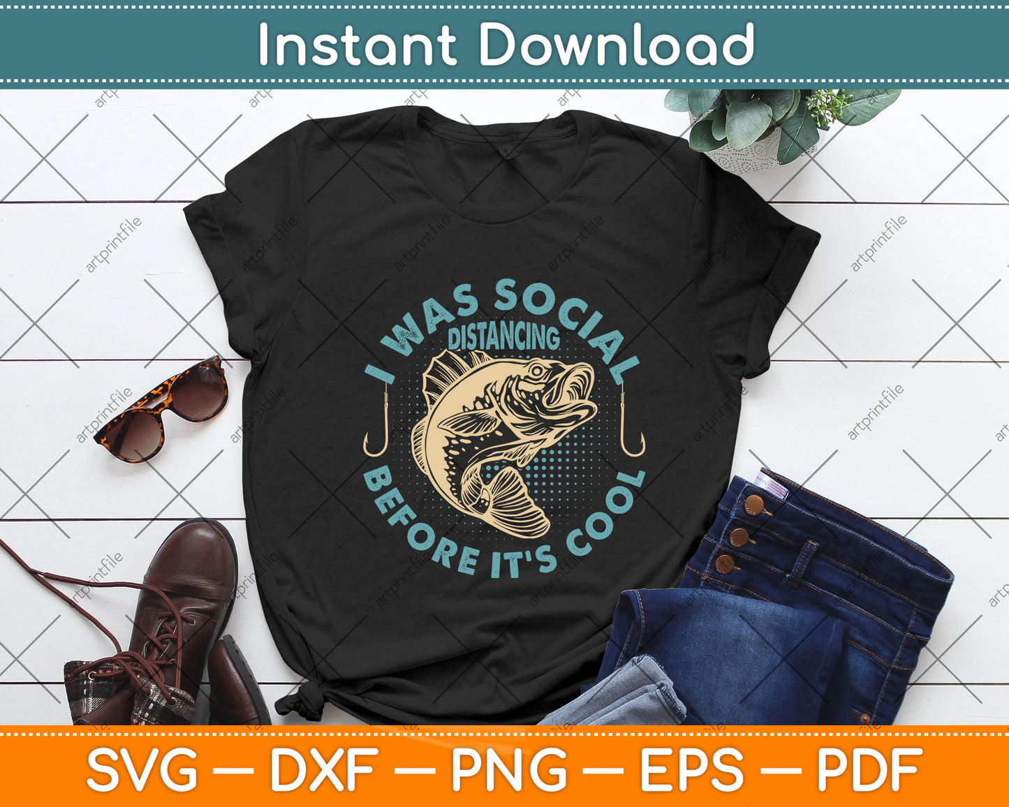 I Was Social Distancing Before It's Cool Svg Png Dxf Digital Cutting File