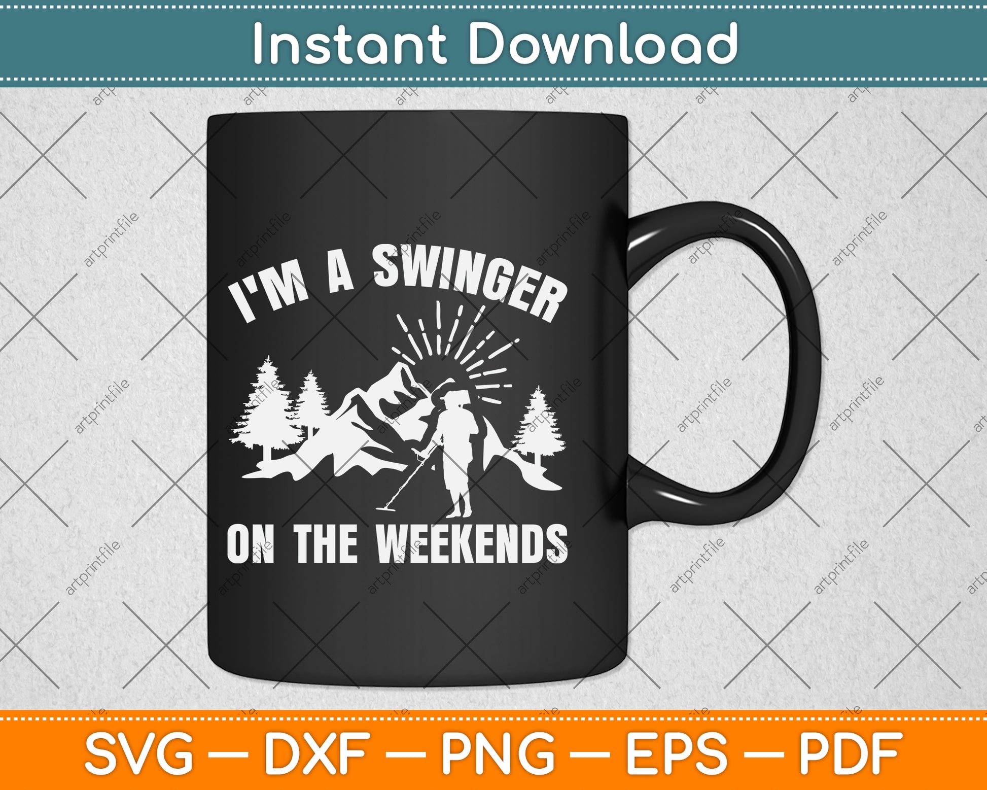 I'm A Swinger On The Weekends Svg Png Dxf Digital Cutting File