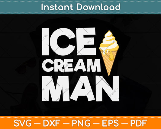 Ice Cream Man Funny Svg Design Digital Cutting File