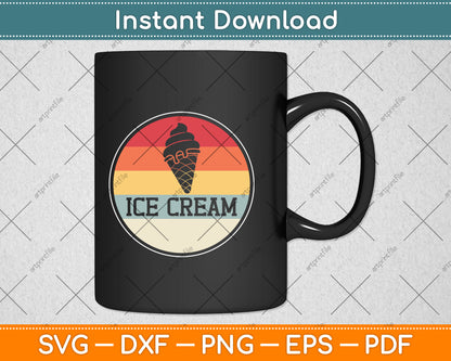 Ice Cream Retro Vintage Summer Treats Cool Svg Png Dxf Digital Cutting File