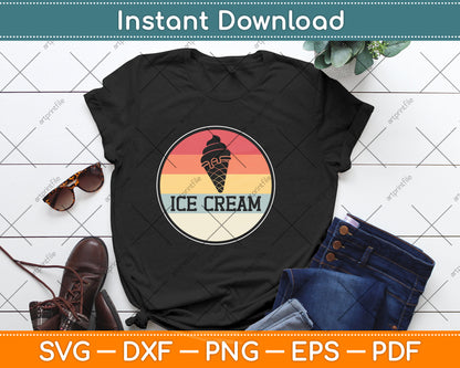 Ice Cream Retro Vintage Summer Treats Cool Svg Png Dxf Digital Cutting File