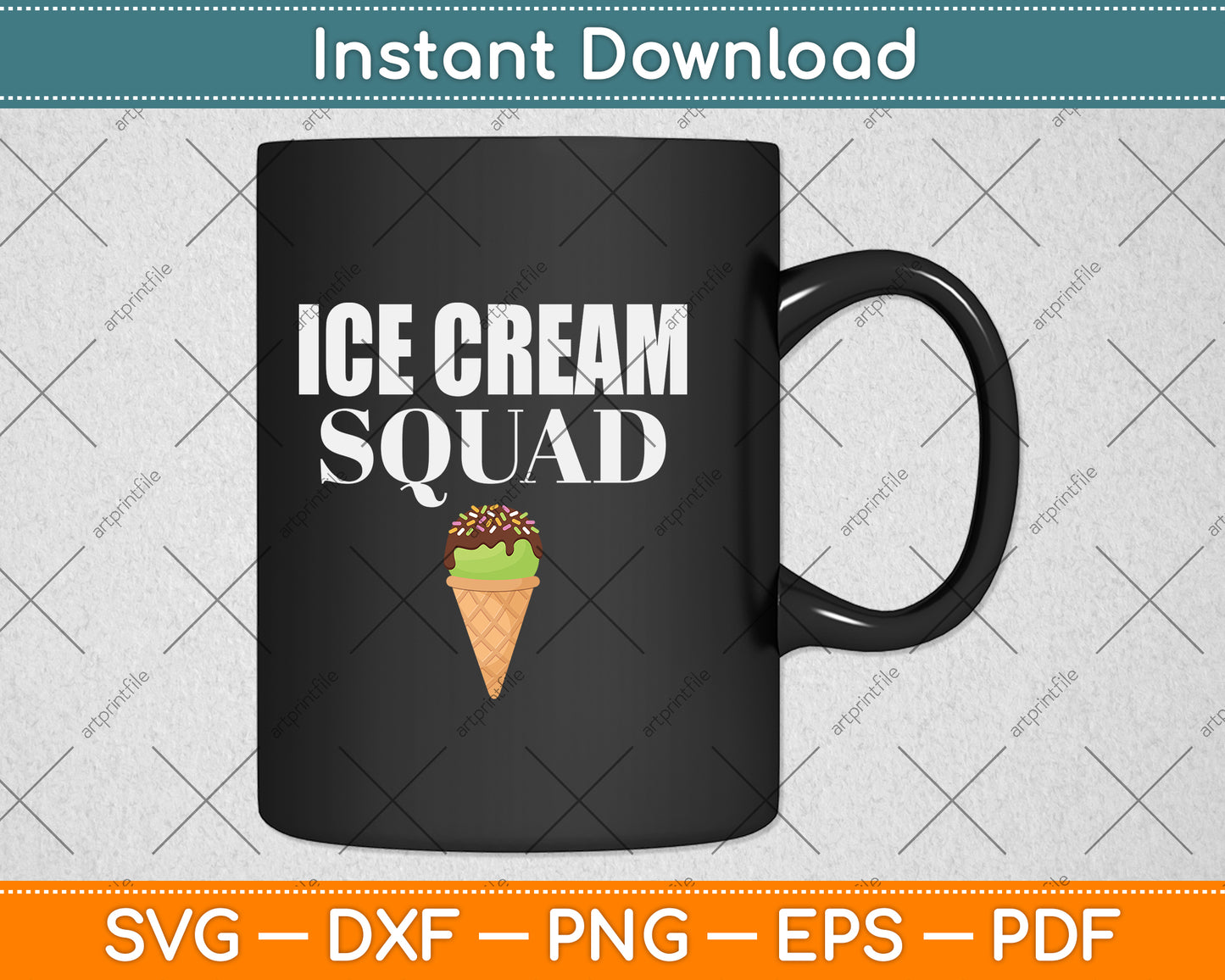 Ice Cream Squad Funny Quotes Svg Png Dxf Digital Cutting File