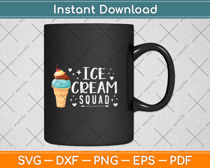 Ice Cream Squad Svg Png Dxf Digital Cutting File
