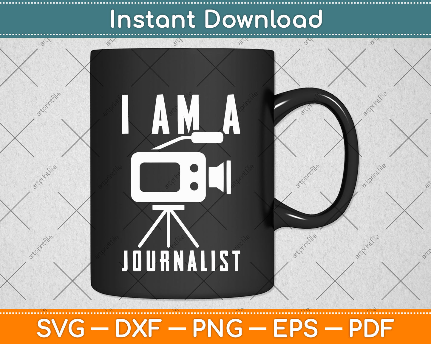 I'm A Journalist Funny Cool Media Reporter Svg Png Dxf Digital Cutting File