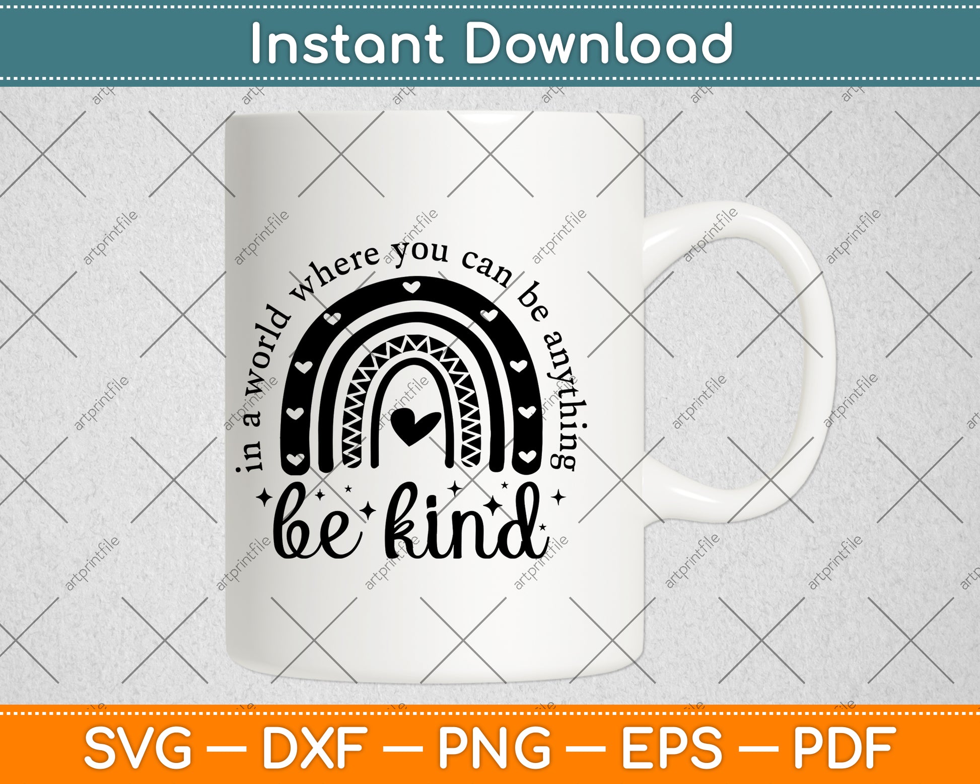 In A World Where You Can Be Anything Be Kind Svg Png Dxf Digital Cutting File