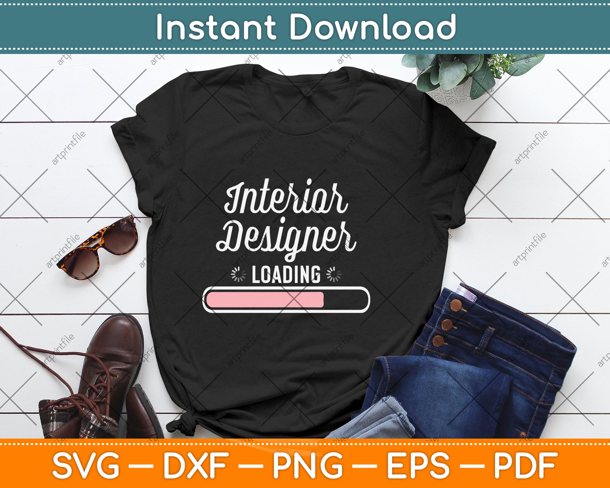 Interior Designer Loading Svg Png Dxf Digital Cutting File