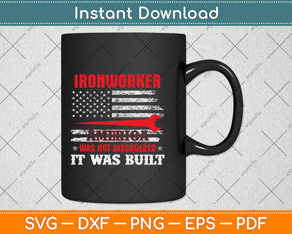 Ironworker - American USA Flag Ironworker Worker Svg Png Dxf Digital Cutting File