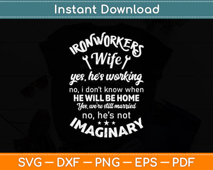 Ironworker's Wife Married Ironworker Ironworking Industry Svg Png Dxf Cutting File