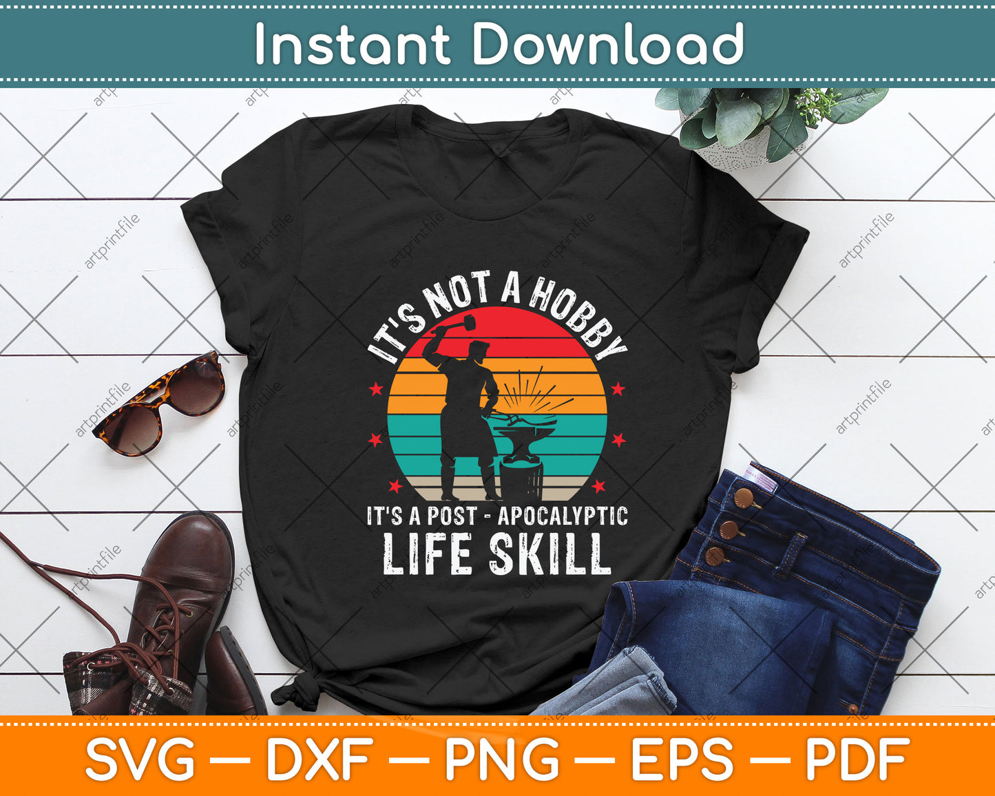 It's Not A Hobby It's A Post Apocalyptic Life Skill Svg Png Dxf Digital Cutting File