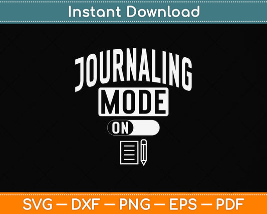 Journaling Mode on Funny Reporter Svg Png Dxf Digital Cutting File