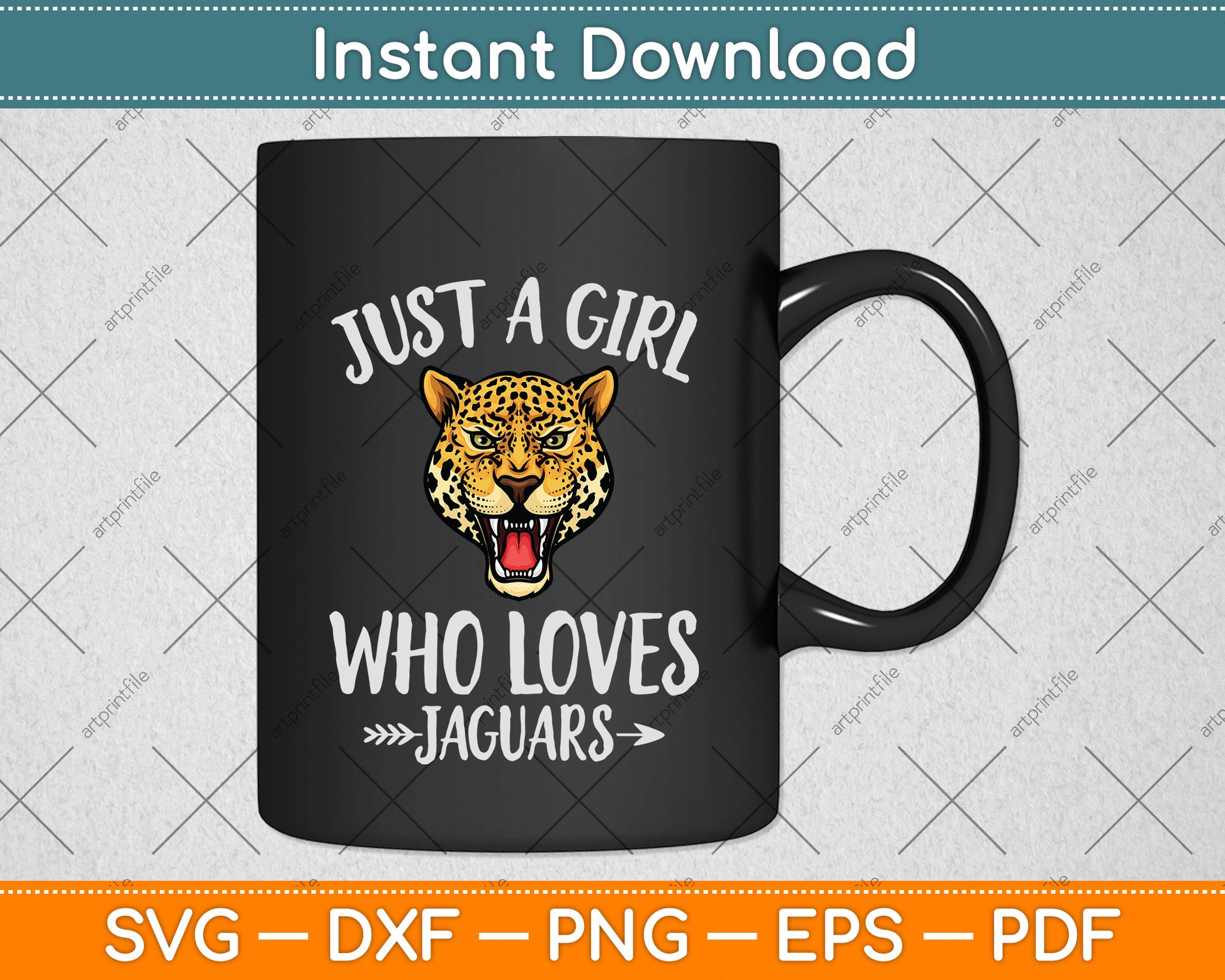 Just A Girl Who Loves Jaguars Svg Png Dxf Digital Cutting File