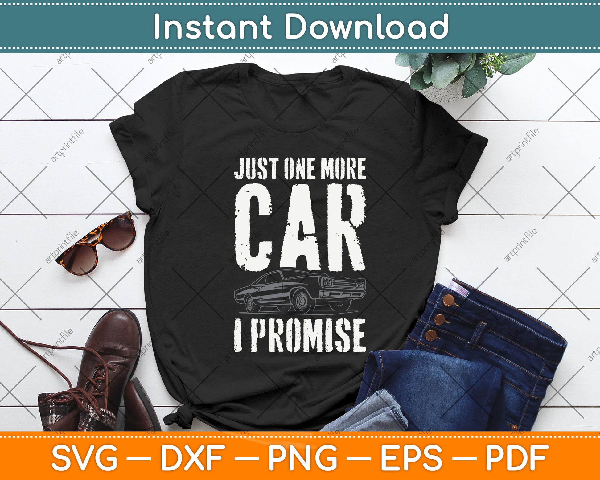 Just One More Car I Promise Mechanic Svg Png Dxf Digital Cutting File